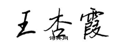 王正良王杏霞行书个性签名怎么写