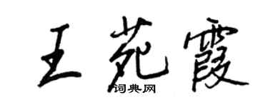 王正良王苑霞行书个性签名怎么写