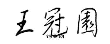 王正良王冠园行书个性签名怎么写