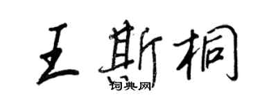 王正良王斯桐行书个性签名怎么写