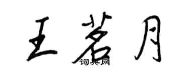 王正良王茗月行书个性签名怎么写