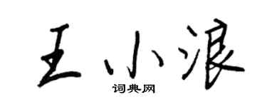 王正良王小浪行书个性签名怎么写