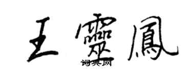 王正良王灵凤行书个性签名怎么写