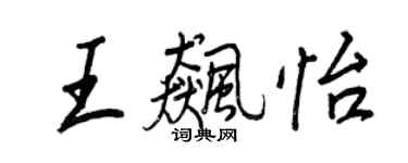 王正良王飚怡行书个性签名怎么写