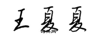 王正良王夏夏行书个性签名怎么写