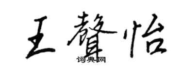 王正良王声怡行书个性签名怎么写