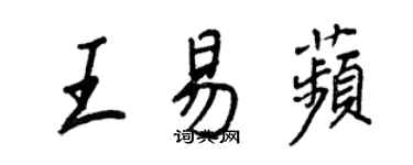 王正良王易苹行书个性签名怎么写