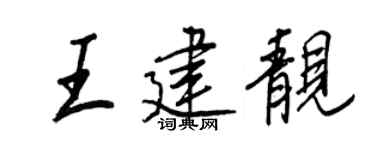 王正良王建靓行书个性签名怎么写