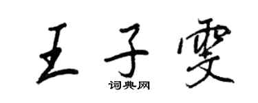王正良王子雯行书个性签名怎么写