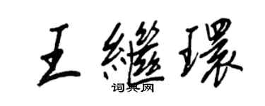 王正良王继环行书个性签名怎么写
