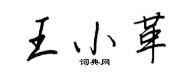 王正良王小革行书个性签名怎么写