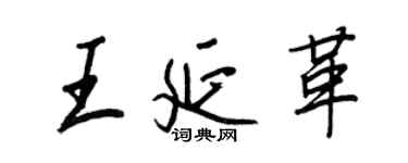 王正良王延革行书个性签名怎么写