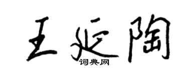 王正良王延陶行书个性签名怎么写