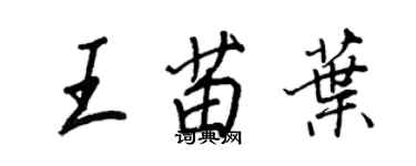 王正良王苗叶行书个性签名怎么写