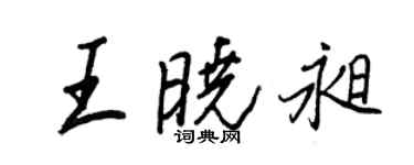 王正良王晓昶行书个性签名怎么写