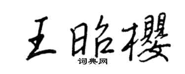 王正良王昭樱行书个性签名怎么写