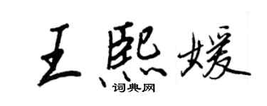 王正良王熙媛行书个性签名怎么写