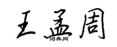 王正良王孟周行书个性签名怎么写