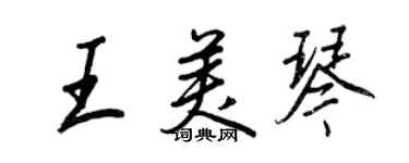 王正良王美琴行书个性签名怎么写