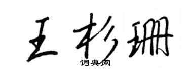 王正良王杉珊行书个性签名怎么写