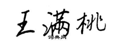 王正良王满桃行书个性签名怎么写