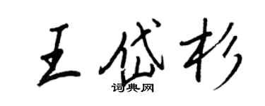 王正良王岱杉行书个性签名怎么写