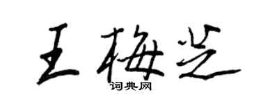 王正良王梅芝行书个性签名怎么写