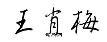 王正良王肖梅行书个性签名怎么写