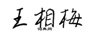 王正良王相梅行书个性签名怎么写