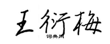王正良王衍梅行书个性签名怎么写