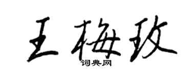 王正良王梅玫行书个性签名怎么写