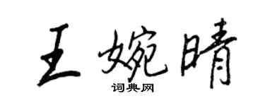 王正良王婉晴行书个性签名怎么写