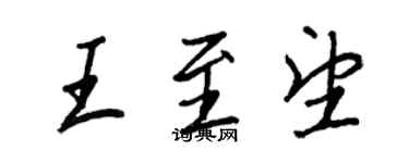 王正良王至望行书个性签名怎么写