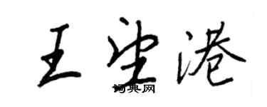 王正良王望港行书个性签名怎么写