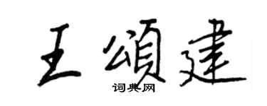 王正良王颂建行书个性签名怎么写