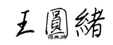 王正良王圆绪行书个性签名怎么写