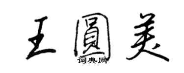 王正良王圆美行书个性签名怎么写
