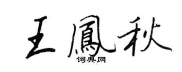 王正良王凤秋行书个性签名怎么写