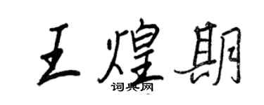 王正良王煌期行书个性签名怎么写