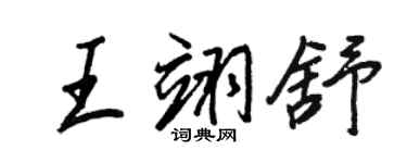 王正良王翊舒行书个性签名怎么写