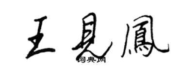 王正良王见凤行书个性签名怎么写