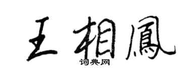 王正良王相凤行书个性签名怎么写