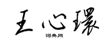 王正良王心环行书个性签名怎么写