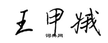 王正良王甲娥行书个性签名怎么写