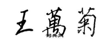 王正良王万菊行书个性签名怎么写