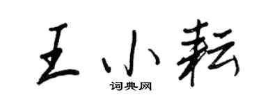 王正良王小耘行书个性签名怎么写