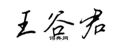 王正良王谷君行书个性签名怎么写