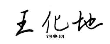 王正良王化地行书个性签名怎么写