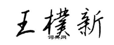 王正良王朴新行书个性签名怎么写