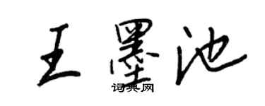 王正良王墨池行书个性签名怎么写